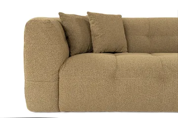 Octavian 3-sits Soffa med Knappad Design i Boucle - Brun - Möbler - Soffa - 3 sits soffa