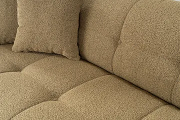 Octavian 3-sits Soffa med Knappad Design i Boucle - Brun - Möbler - Soffa - 3 sits soffa