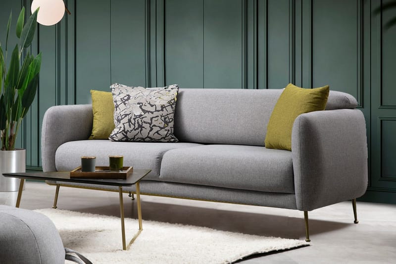 Panchenko 3-Sits Soffa - Grå - Möbler - Soffa - 3 sits soffa