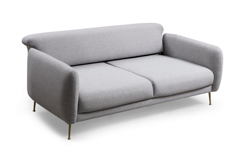 Panchenko Bäddsoffa Rundade Armstöd 88x183 cm i Tyg - Grå - Möbler - Soffa - Bäddsoffa - Bäddsoffa 3 sits