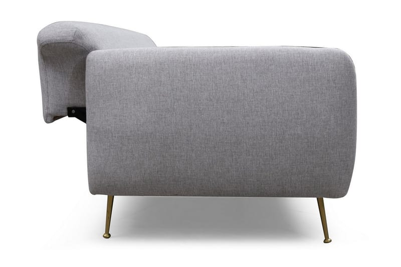 Panchenko Bäddsoffa Rundade Armstöd 88x183 cm i Tyg - Grå - Möbler - Soffa - Bäddsoffa - Bäddsoffa 3 sits