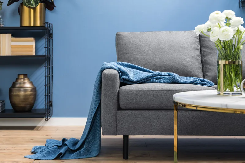 Peppe 3-sits Tygsoffa - Ljusgrå - Möbler - Soffa - 3 sits soffa