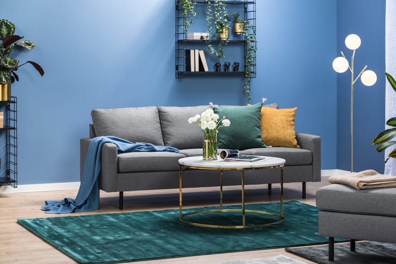 Peppe 3-sits Tygsoffa - Ljusgrå - Möbler - Soffa - 3 sits soffa