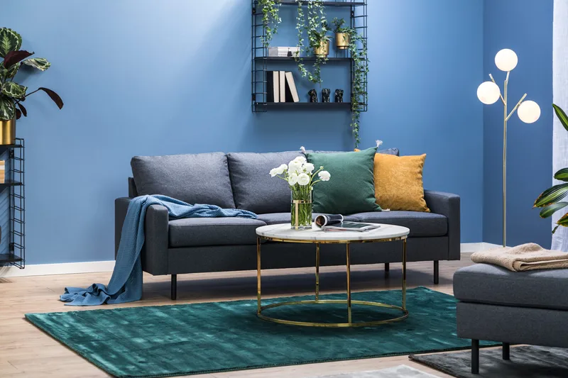 Peppe 3-sits Tygsoffa - Mörkgrå - Möbler - Soffa - 3 sits soffa