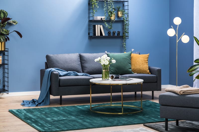 Peppe 3-sits Tygsoffa - Mörkgrå - Möbler - Soffa - 3 sits soffa