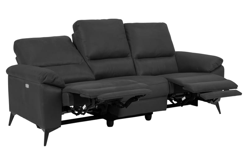 Ranas 3-sits Soffa Elektrisk - Grå/Svart - Möbler - Soffa - 3 sits soffa