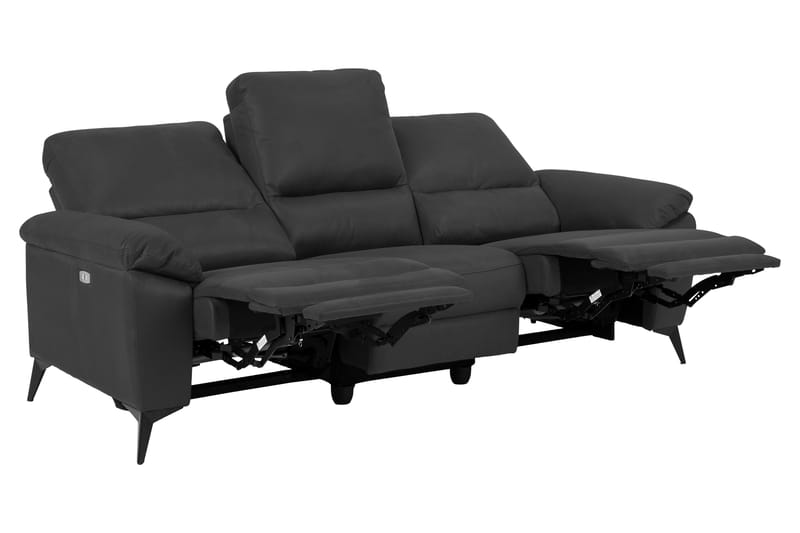 Ranas 3-sits Soffa Elektrisk - Grå/Svart - Möbler - Soffa - 3 sits soffa