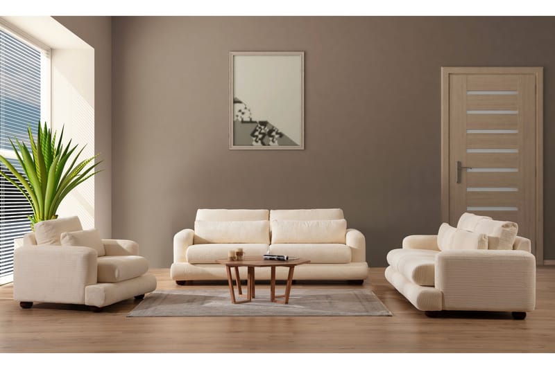 Relento Soffa 3-sits - Beige - 3 sits soffa