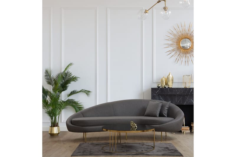 Revelstoke Svängd Soffa 3-sits - Mörkgrå - Möbler - Soffa - 3 sits soffa