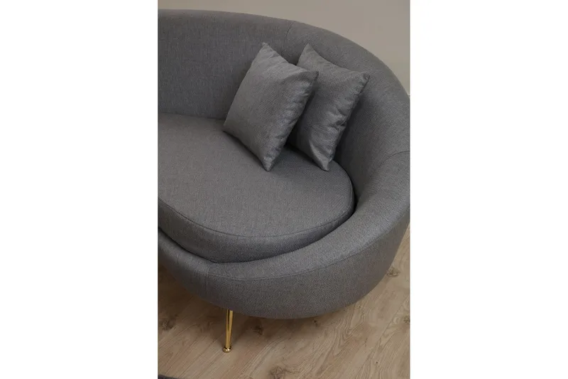 Revelstoke Svängd Soffa 3-sits - Mörkgrå - Möbler - Soffa - 3 sits soffa