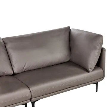 3-sits soffa Revsnes - Brun, Svart - Möbler - Soffa - Skinnsoffor