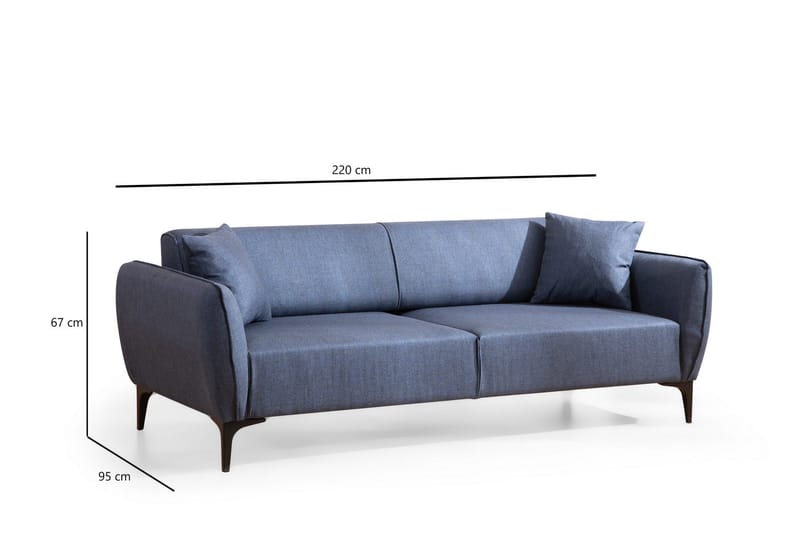 Rossland Soffa 3-sits - Blå - Möbler - Soffa - 3 sits soffa