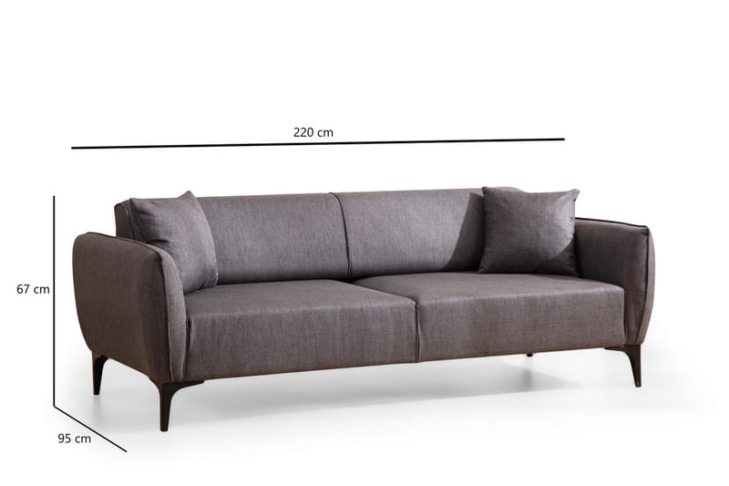 Rossland Soffa 3-sits - Mörkgrå - Möbler - Soffa - 3 sits soffa