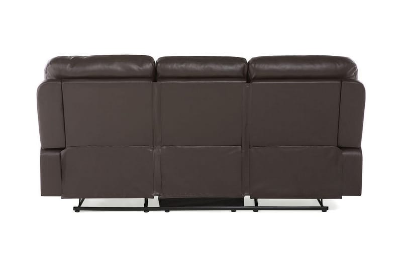Rovik 3-sits Reclinersoffa i Konstläder med Metallunderrede - Brun - Möbler - Soffa - 3 sits soffa