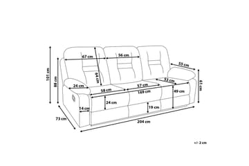 Rovik Soffa 3 Sits - Brun - Möbler - Soffa - 3 sits soffa