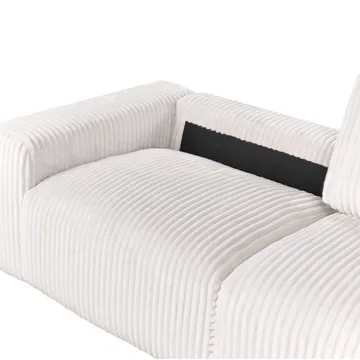 3-sits soffa Sandora - Vit, Svart - Möbler - Soffa - 3 sits soffa