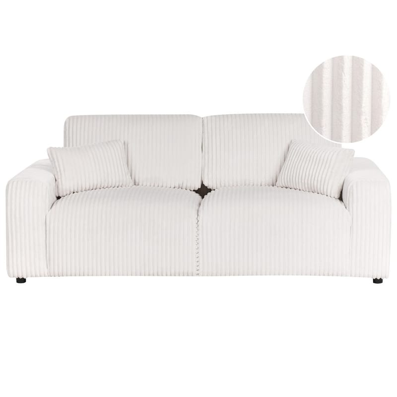 3-sits soffa Sandora - Vit, Svart - Möbler - Soffa - 3 sits soffa