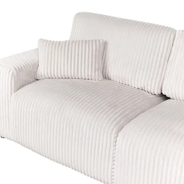 3-sits soffa Sandora - Vit, Svart - Möbler - Soffa - 3 sits soffa