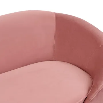 3-sits soffa Savar - Rosa, guld - Möbler - Soffa - Sammetssoffa