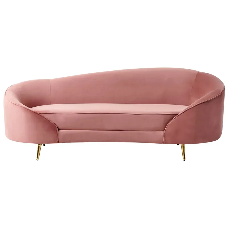 3-sits soffa Savar, Rosa, guld