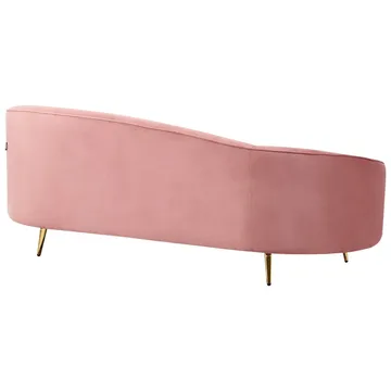 3-sits soffa Savar - Rosa, guld - Möbler - Soffa - Sammetssoffa
