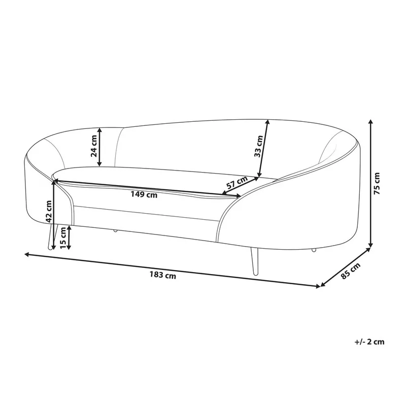 3-sits soffa Savar - Vit, Svart - Möbler - Soffa - 3 sits soffa