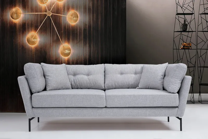 Schirra 3-Sits Soffa - Grå - Möbler - Soffa - 3 sits soffa