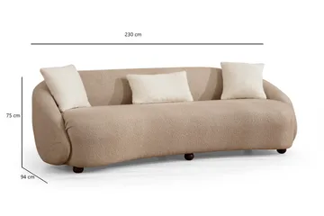 Scone Soffa 3-sits - Brun|Bouclé - Möbler - Soffa - 3 sits soffa