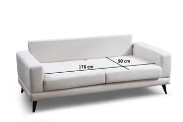 Selder 3-sits Soffa - Beige/Svart - Möbler - Soffa - Bäddsoffa - Bäddsoffa 3 sits
