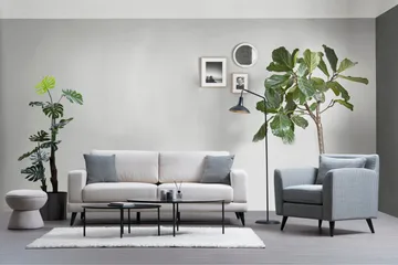 Selder 3-sits Soffa - Beige/Svart - Möbler - Soffa - Bäddsoffa - Bäddsoffa 3 sits