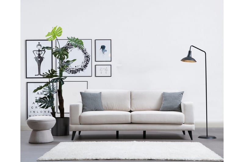 Selder Bäddbar Djup Bäddsoffa i Tyg - Beige - Möbler - Soffa - Bäddsoffa - Bäddsoffa 3 sits