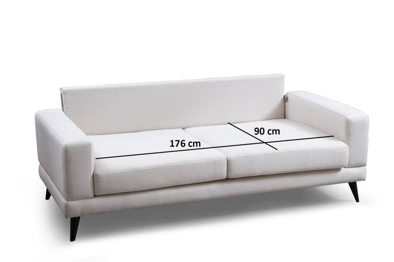 Selder Bäddbar Djup Bäddsoffa i Tyg - Beige - Möbler - Soffa - Bäddsoffa - Bäddsoffa 3 sits