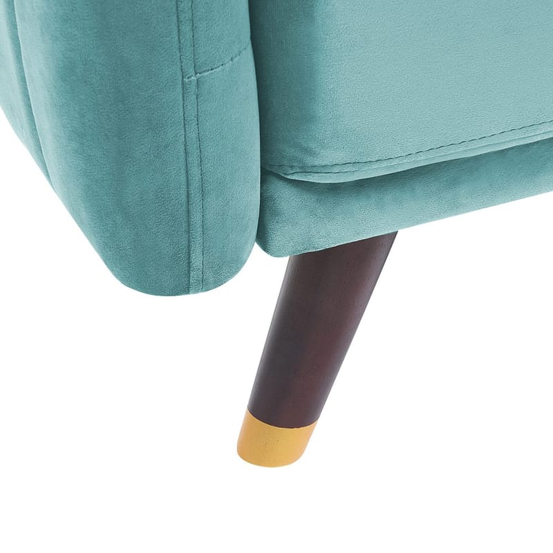 3-sits soffa Senja - Blått, mörkt trä - Möbler - Soffa - Bäddsoffa