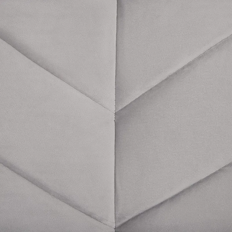 3-sits soffa Senja - Grå, mörkt trä - Möbler - Soffa - Sammetssoffa