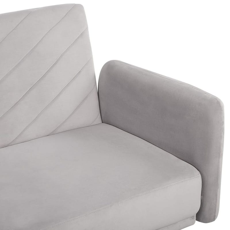 3-sits soffa Senja - Grå, mörkt trä - Möbler - Soffa - Sammetssoffa