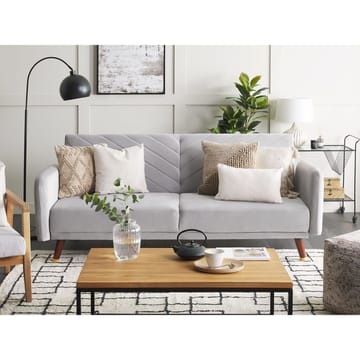 3-sits soffa Senja - Grå, mörkt trä - Möbler - Soffa - Bäddsoffa