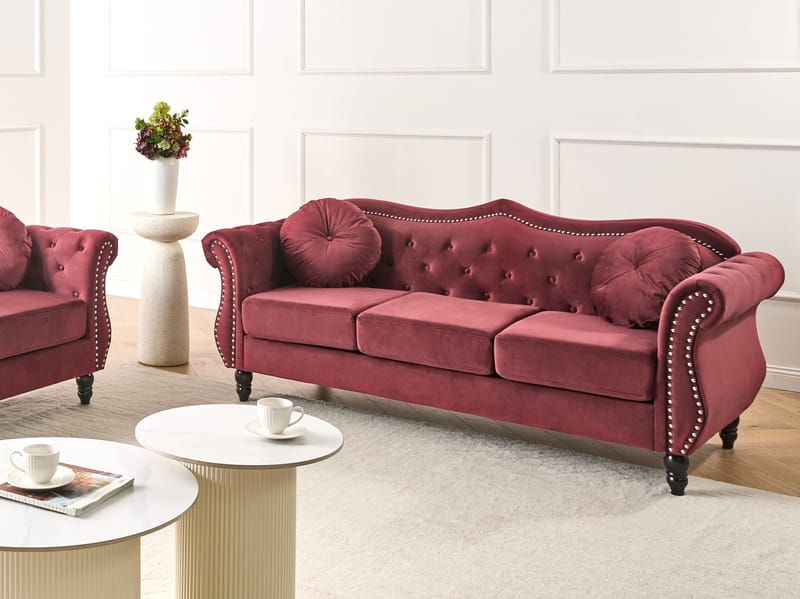 3-sits soffa Skien - Mörkröd - Möbler - Soffa - Chesterfield soffa