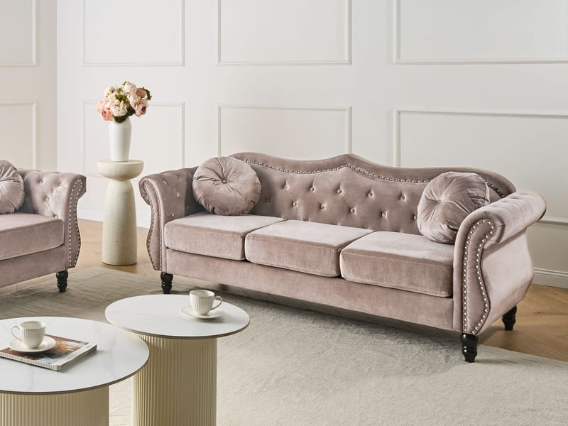 3-sits soffa Skien - Taupe - Möbler - Soffa - Chesterfield soffa