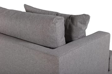 Sofia 3-sits Låg Soffa med Lösa Kuddar i Tyg - Grå - Möbler - Soffa - 3 sits soffa
