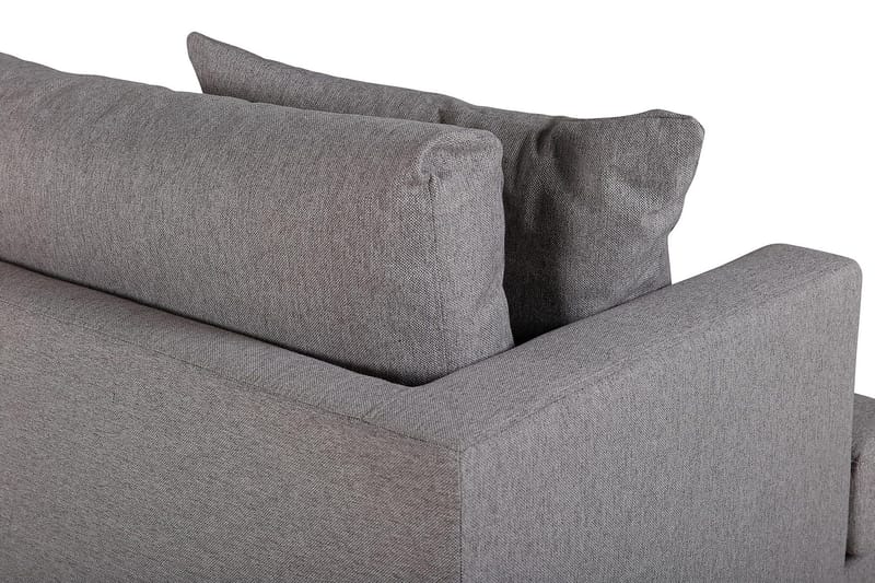 Sofia 3-sits Låg Soffa med Lösa Kuddar i Tyg - Grå - Möbler - Soffa - 3 sits soffa