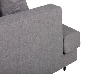 Sofia 3-sits Låg Soffa med Lösa Kuddar i Tyg - Grå - Möbler - Soffa - 3 sits soffa