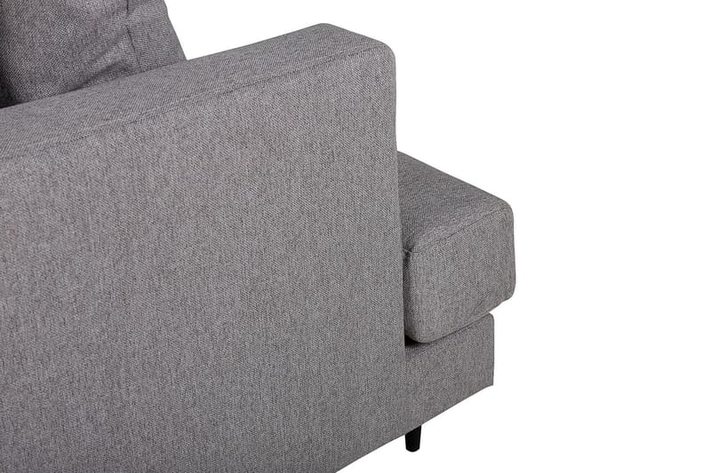 Sofia 3-sits Låg Soffa med Lösa Kuddar i Tyg - Grå - Möbler - Soffa - 3 sits soffa