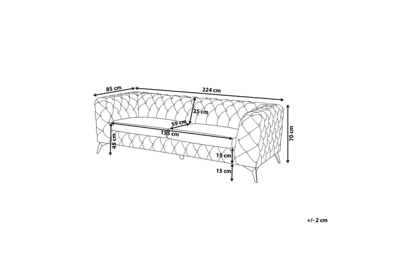 Sotra Soffa 2-4 Sits - Blå - 3 sits soffa