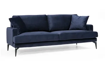 Sowka 3-Sits Soffa - Blå - Möbler - Soffa - 3 sits soffa