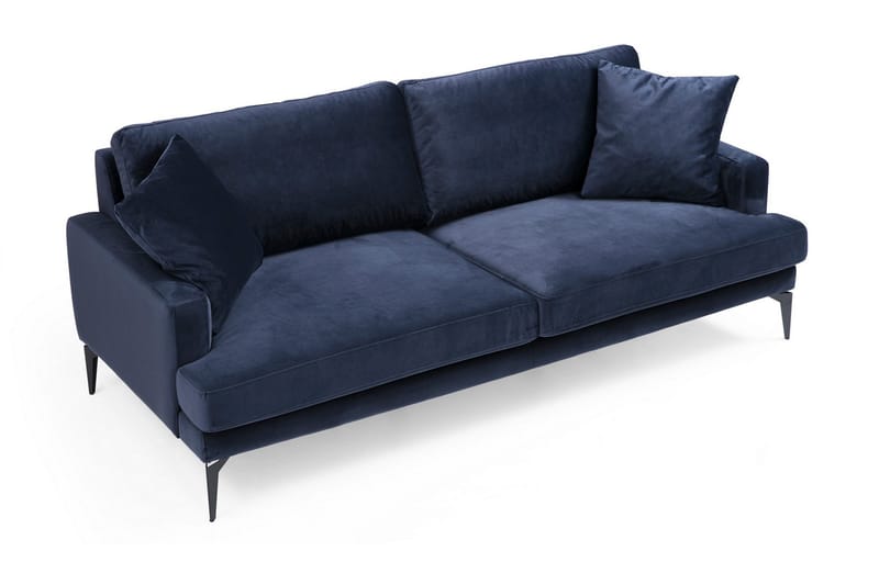 Sowka 3-Sits Soffa - Blå - Möbler - Soffa - 3 sits soffa