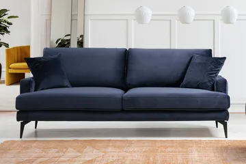 Sowka 3-Sits Soffa - Blå - Möbler - Soffa - 3 sits soffa