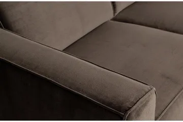 Statement 3-sits Soffa i Sammet - Brun - Möbler - Soffa - 3 sits soffa