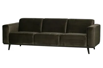 Statement 3-sits Soffa i Sammet - Brun - Möbler - Soffa - 3 sits soffa