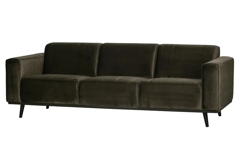 Statement 3-sits Soffa i Sammet - Brun - Möbler - Soffa - 3 sits soffa