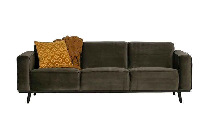 Statement 3-sits Soffa i Sammet, Brun